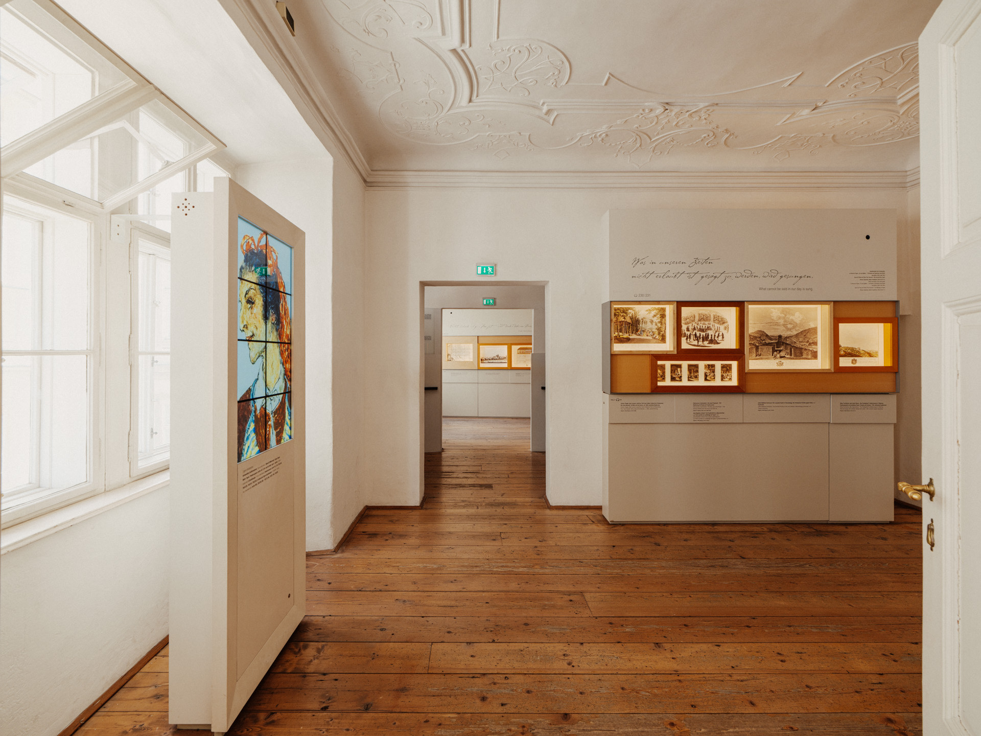 Historic exhibition rooms at Mozarthaus Vienna
